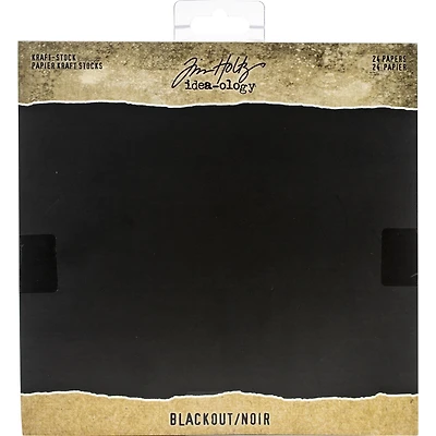 Idea-Ology Blackout Kraft Stock Cardstock Pad, 8" x 8"