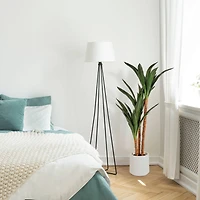 American Art Decor 48" Artificial Yuca Plant in a White Pot