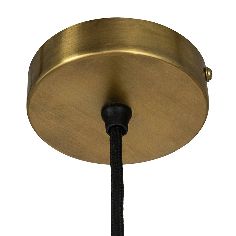 Hello Honey® Antiqued Mirrored Mercury Glass Pendant with Gold Diamond Framework Design