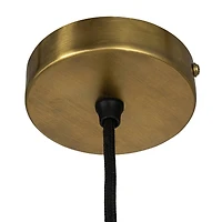 Hello Honey® Antiqued Mirrored Mercury Glass Pendant with Gold Diamond Framework Design