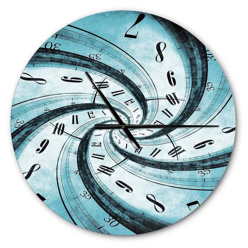 Designart 'Time Vortex Spiral Modern Wall Clock