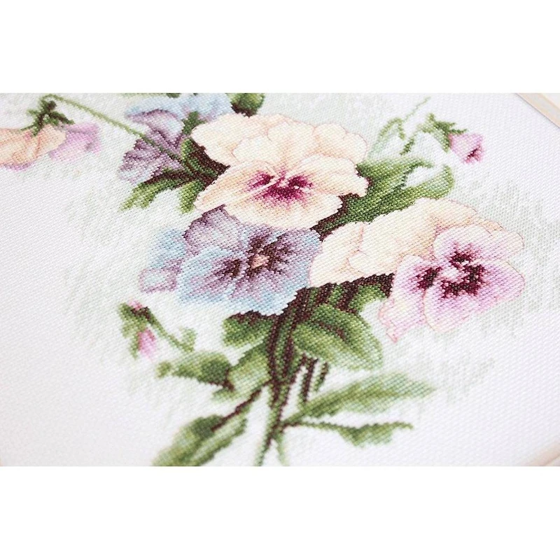 Luca-s Pansies Counted Cross Stitch Kit