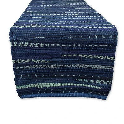 DII® 72" Nautical Blue Chindi Rag Table Runner