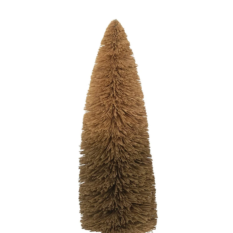 Hello Honey® 11" Moss Green Sisal Bottle Brush Tree with Wood Base