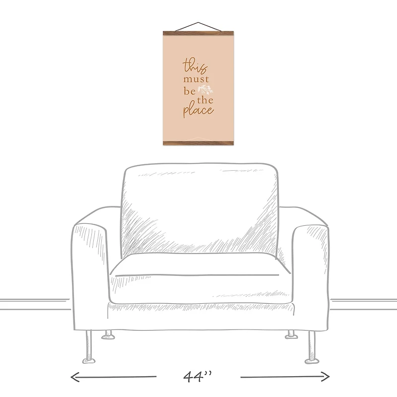 This Must Be The Place 12" x 18" Teak Hanging Canvas