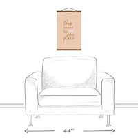 This Must Be The Place 12" x 18" Teak Hanging Canvas