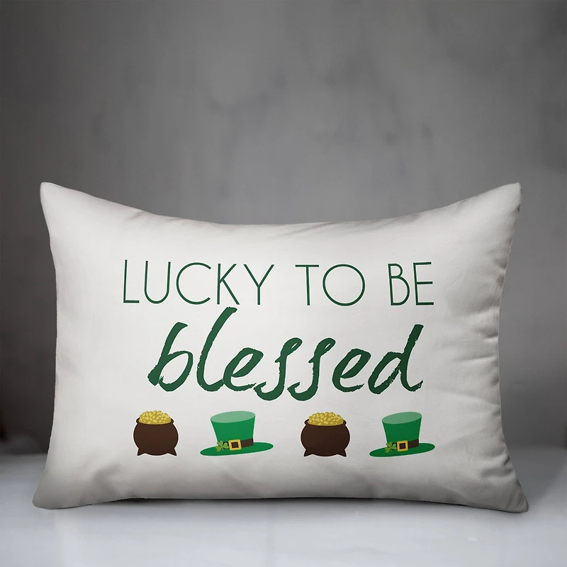 Lucky To Be Blessed 14" x 20" Throw Pillow