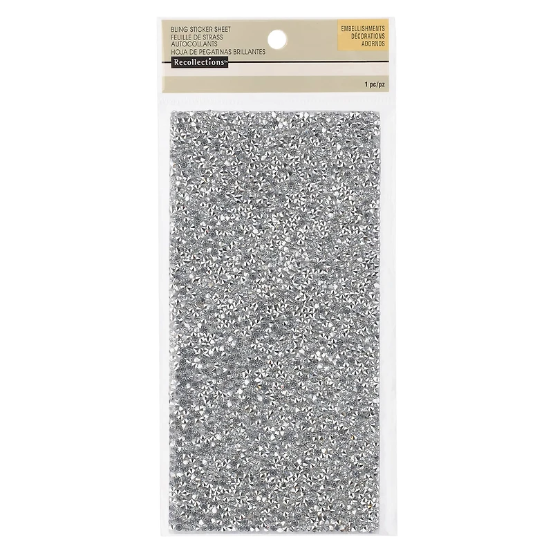 Silver Crackled Bling Sticker By Recollections™