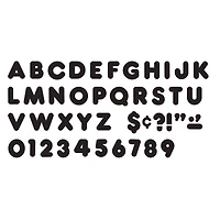 Trend Black 4" Casual Uppercase Ready Letters®, 6 Pack