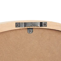 23" Light Brown Framed Wall Clock