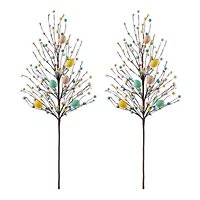 Glitzhome® 28" Easter Berries & Eggs Picks Set