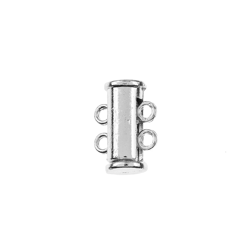 John Bead Silver Multi-Strand Tube Slide Clasps