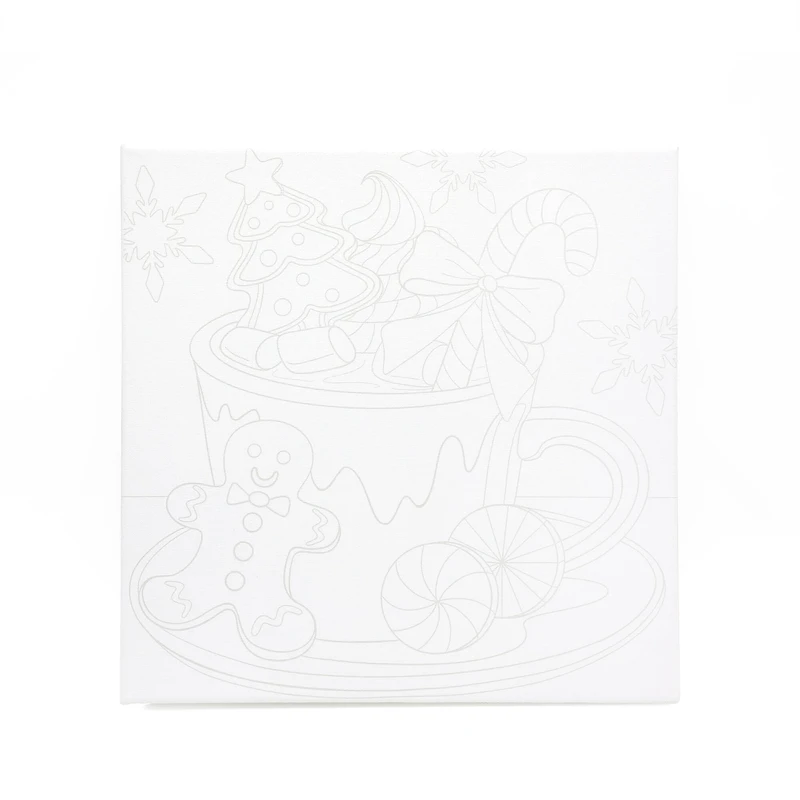 11" x 11" Christmas Cocoa Canvas Painting Kit by Artist's Loft™