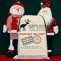 Personality Case™ North Pole Post Office Drawstring Cotton Christmas Bag