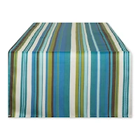 Beachy Stripe Print Outdoor Table Runner, 14" x 72"