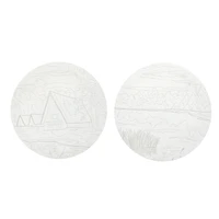 7" Lake & Cabin Round Canvas Painting Kit by Craft Smart®