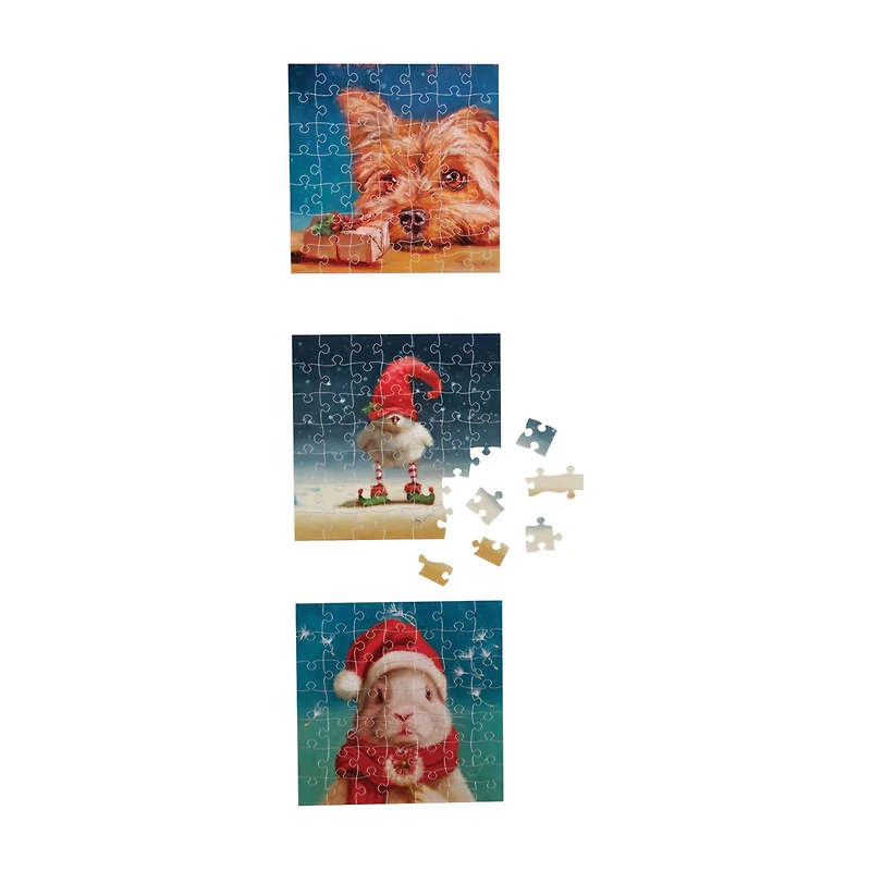 Christmas Animals Advent Calendar - 24 Jigsaw Puzzles: 24 x 50 Pcs