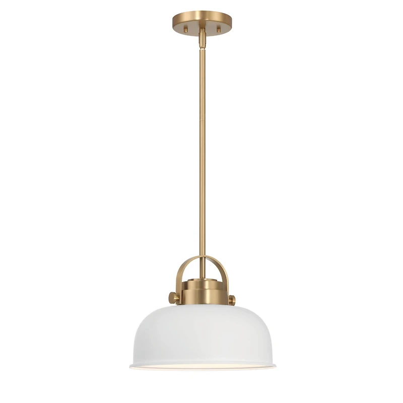 Hello Honey® Arte White & Gold Industrial Metal 2-Tone Ceiling Light