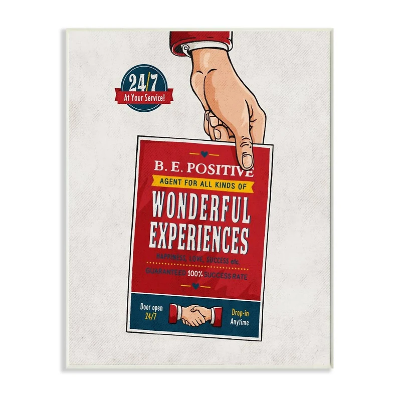 Stupell Industries Be Positive Comic Book Design with Frame Wall Accent