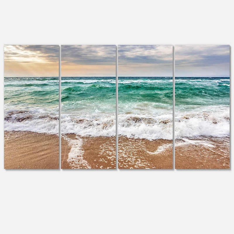 Designart - Crystal Clear Blue Foaming Waves