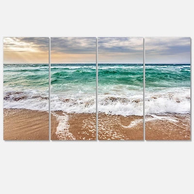 Designart - Crystal Clear Blue Foaming Waves