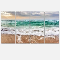 Designart - Crystal Clear Blue Foaming Waves