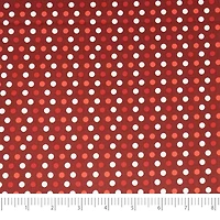 SINGER Christmas Holiday Red And White Dots Cotton Fabric