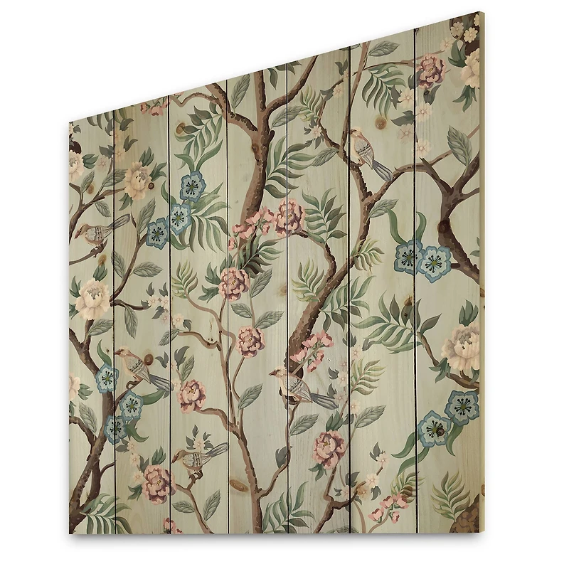 Designart - Chinoiserie With Birds and Peonies X