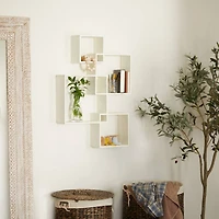 White Fir Contemporary Wall Shelf, 34" x 12" x 22"