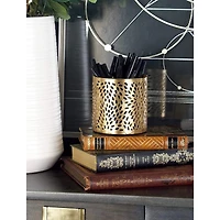 4" Gold Iron Glam Pencil Holder