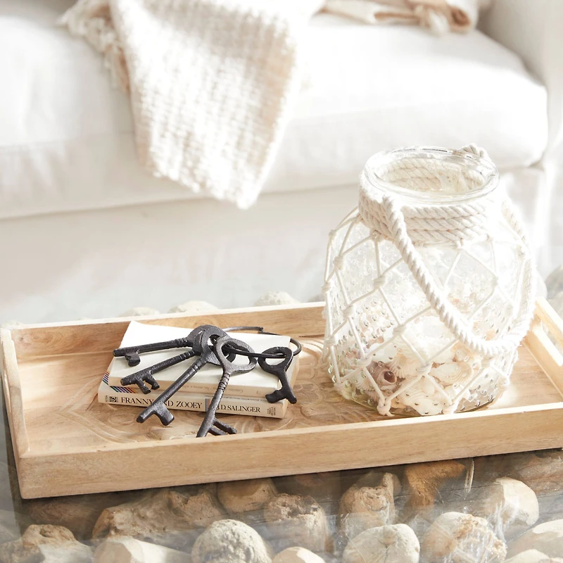 The Novogratz Set of 5" Black Aluminum Industrial Keys, 8" x 3"