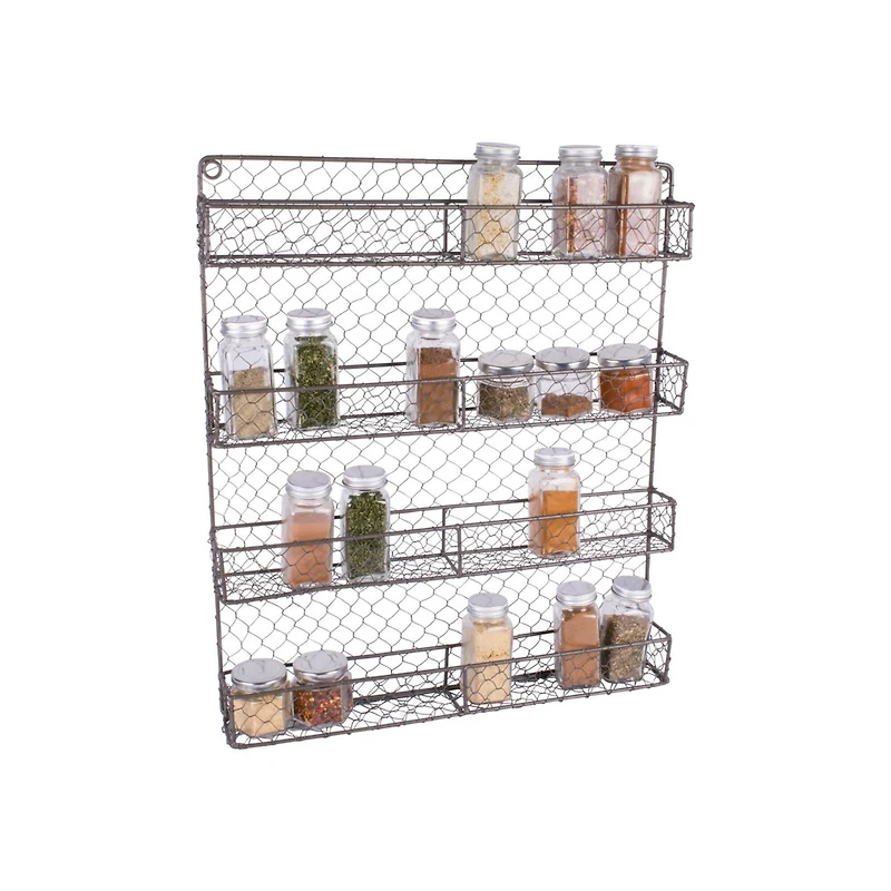 DII® 21" 4 Tier Chicken Wire Spice Rack