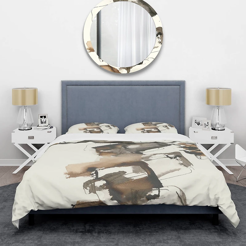 Designart 'Gold Glam Squares II' Glam Bedding Set