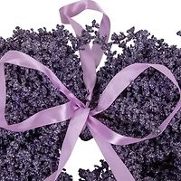 17.5" Artificial Lavender Heart Spring Wreath