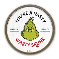20" The Grinch Nasty Wasty Skunk Round Framed Print