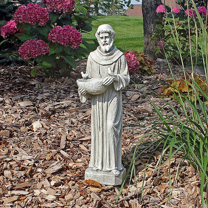 Design Toscano 20" Nature's Nurturer St. Francis Sculpture