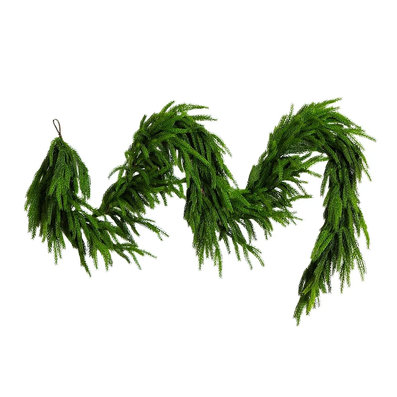 10ft. Artificial Real Touch Norfolk Island Pine Garland with Natural Look