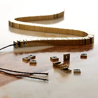 Hematite Square Rondelle Beads, Gold Iris by Bead Landing™