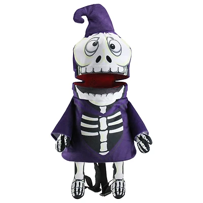 24" Purple & Black Skeleton Child Halloween Trick or Treat Bag
