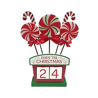 10.75" Peppermint & Candy Christmas Countdown by Ashland®