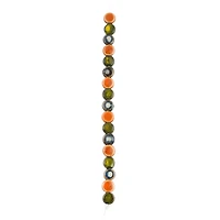 Khaki, Orange & Blue Ceramic Coin Beads, 10.5mm by Bead Landing™