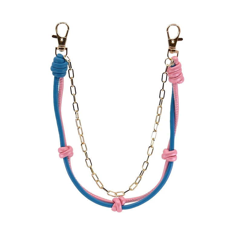 Blue Moon Studio™ Pink, Blue & Gold Chain Bag Charm