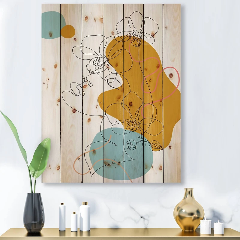 Designart - Beautiful Woman One Line Drawing