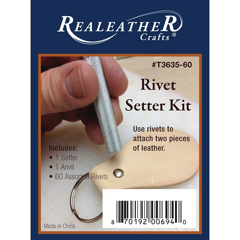 Realeather® Leather Rivets & Setter Kit
