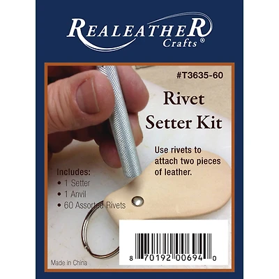 Realeather® Leather Rivets & Setter Kit