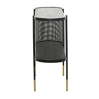 Black Contemporary Metal Console Table, 32" x 47"