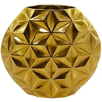 CosmoLiving by Cosmopolitan Aluminum Faceted Geometric Vase