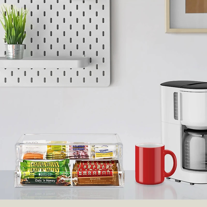 Sorbus Acrylic Cosmetic Organizer with 2 Rectangular Drawers