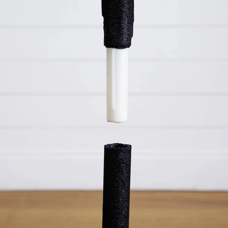 4ft. Pre-Lit Artificial Halloween Spider Twig Tree with 48 Purple LED Lights