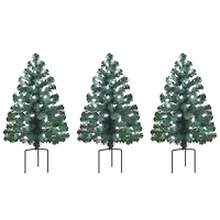 3ct. Pre-Lit Alexa Enabled Pathway Artificial Christmas Tree Set